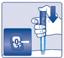 Choose your injection site and wipe the skin with an alcohol swab - Illustration