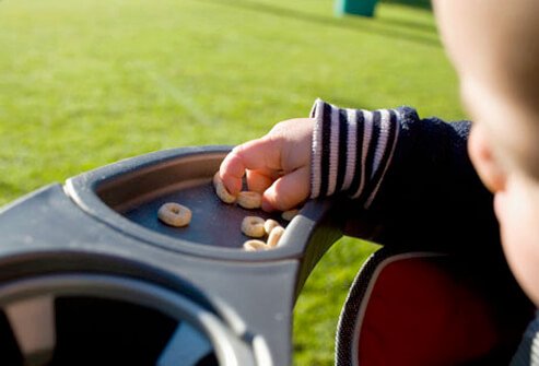 Around 9 months or so, your baby will be able to pick up small pieces of soft table food to eat.