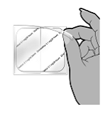 Remove the thin, clear protective liner - Illustration