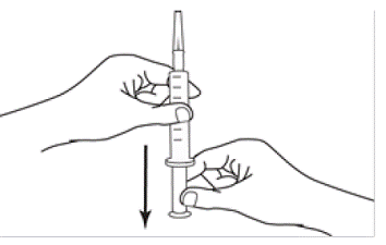 Draw air into the syringe - Illustration