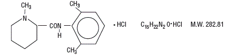 Mepivacaine Hydrochloride - Structural Formula Illustration