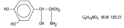 Levonordefrin - Structural Formula Illustration