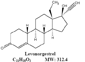 Levonorgestrel structural illustration