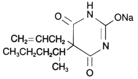 Seconal Sodium® (Secobarbital Sodium) Structural Formula Illustration