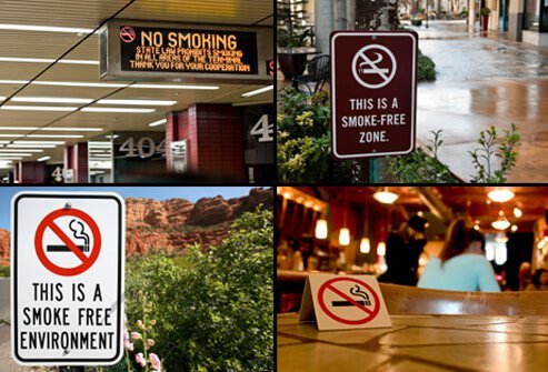 Nationally, there are numerous laws that restrict smoking in public places such as airlines and Federal buildings.
