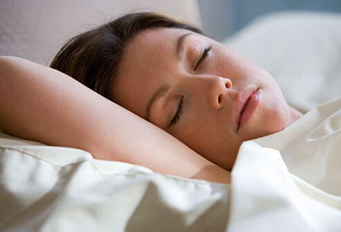 Photo of woman sleeping.