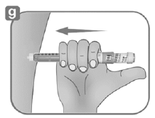 Insert the needle into the skin  - Illustration