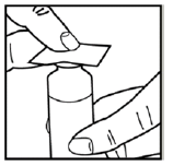 Wipe the top of the vial with an alcohol swab - Illustration