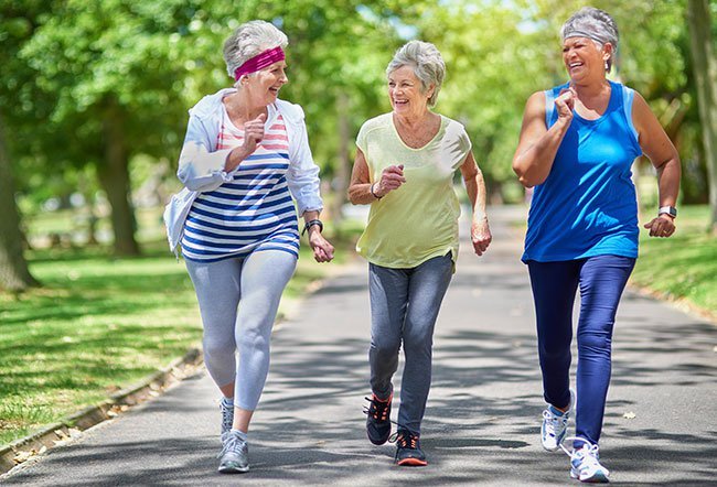 Regular exercise results in better health outcomes for seniors.