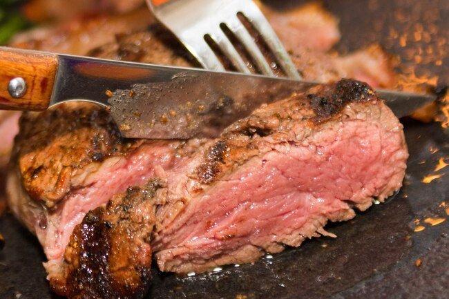 Cook red meat thoroughly, do not rinse it, to kill all the bacteria.