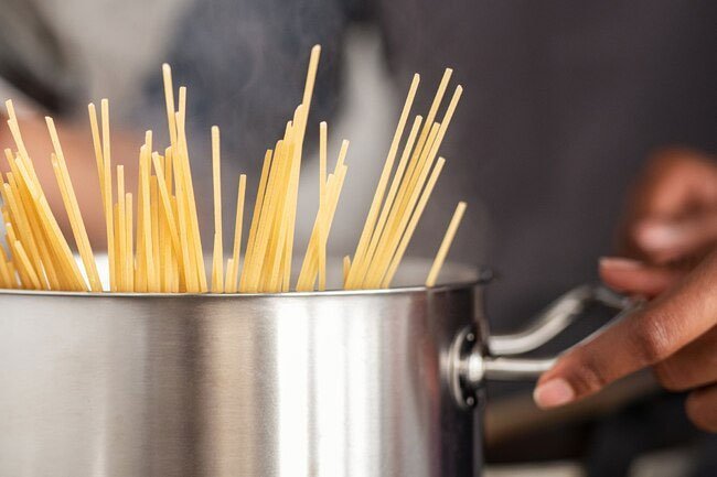 It is not necessary to rinse pasta before or after cooking and doing so makes it harder for sauce to stick to the noodles.