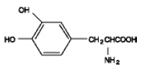 Levodopa -  Structural Formula Illustration