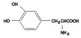 Levodopa - Structural Formula Illustration