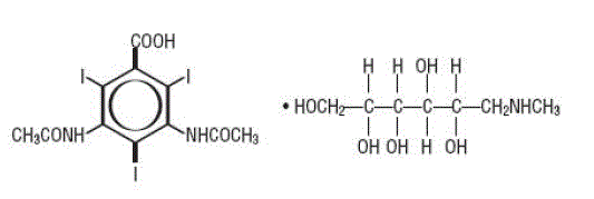 Diatrizoate meglumine - Structural Formula Illustrations