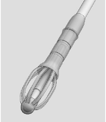 Apply a downward push on the Delivery System to ensure that the SINUVA Sinus Implant is secured in the Cup - Illustration