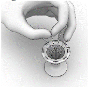 Hold the SINUVA Sinus Implant by one end - Illustration