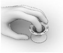Holding the SINUVA Sinus Implant with the dome-shaped Cap positioned downward, place the Implant back into the Crimper - Illustration