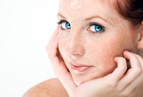 Dry skin is dull, rough, scaly, and itchy, with almost invisible pores.