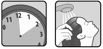 After 10 minutes, completely rinse SKLICE Lotion from your hair and scalp - Illustration