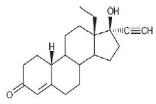 SKYLA (levonorgestrel) Structural Formula  - Illustration