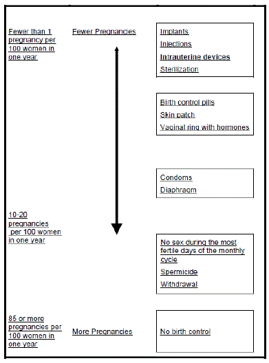 Chart showing the chance of getting pregnantt - Illustration