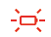 You see a flashing red battery icon.  You hear  a warning sound - Illustration