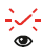 You see  a flashing red check mark icon - Illustration