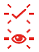 You see  3 flashing red icons - Illustration