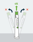 SKYTROFA Auto-Injector not upright  - Illustration