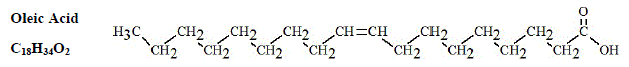 Oleic acid - Structural Formula Illustration