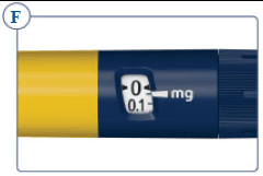 1 marking on the dose counter equals 0.05 mg - Illustration