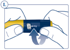If you select the wrong dose, you can turn the dose selector clockwise or counterclockwise to the correct dose - Illustration