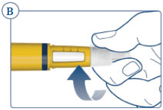 Turn the needle clockwise until it is on tight - Illustration