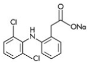 Solaraze® (diclofenac sodium) Structural Formula Illustration