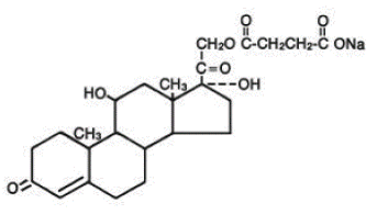 SOLU-CORTEF® (hydrocortisone sodium succinate) Structural Formula Illustration