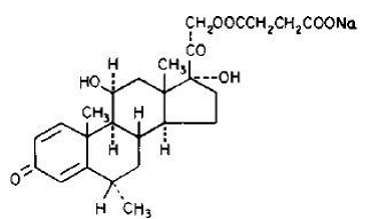 SOLU-MEDROL® (methylprednisolone sodium succinate) Structural Formula Illustration