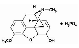 Codeine Phosphate Structural Formula Illustration