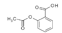 Aspirin Structural Formula Illustration