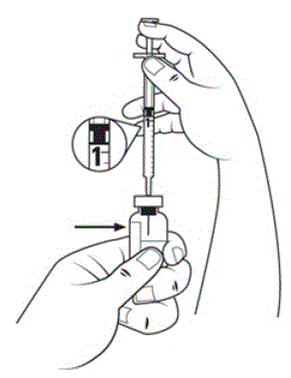 Gently push the plunger in - Illustration