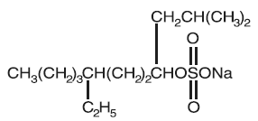 SOTRADECOL (Sodium Tetradscyl Sulfate) structural formula illustration