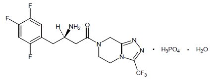 Sitagliptin Structural Formula Illustration