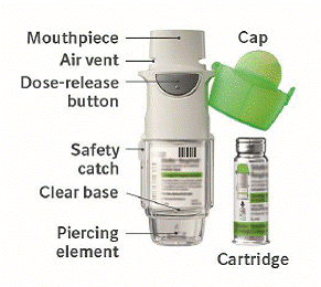 Do not turn the clear base before inserting the cartridge  - Illustration