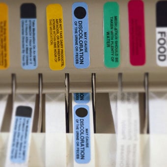 Prescription drug labels often include stool color changes as a warning.