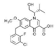 Elvitegravir - Structural Formula Illustration