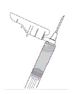 Pinch the skin around the injection area - Illustration