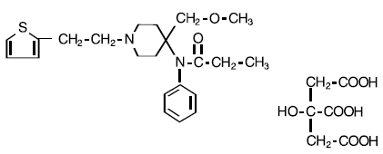 SUFENTA® (sufentanil citrate) structural formula illustration