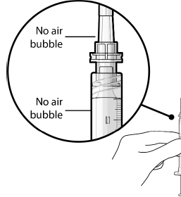  Inspect the Syringe for Air Bubbles - Illustration