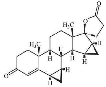 Drospirenone - Structural Formula Illustration