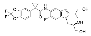 Tezacaftor - Structural Formula  - Illustration