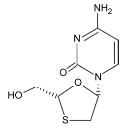 Lamivudine - Structural Formula  - Illustration